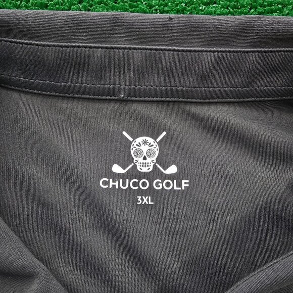 Chuco Golf Polo Shirt Mens XL‎ White Black Golf Performance Athletic Preppy - Picture 7 of 10